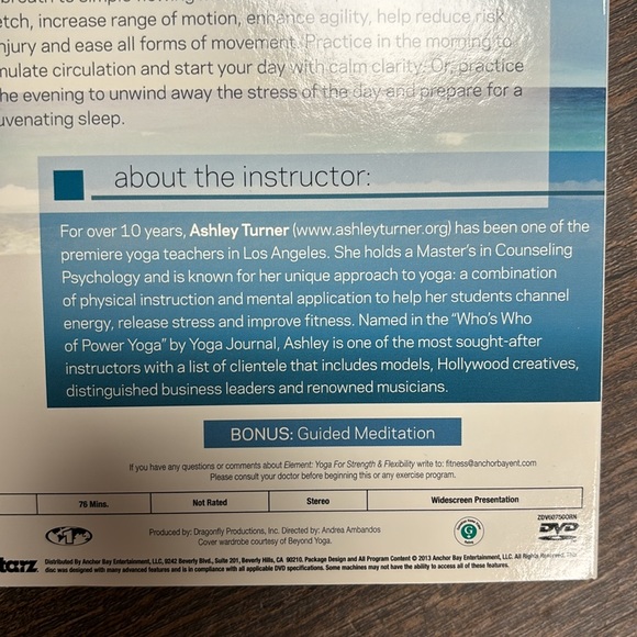 Element Yoga DVD for flexibility and strength with Ashley Turner - Picture 4 of 5